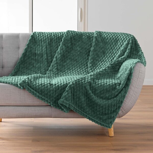 Zelena deka od mikroflanela 125x150 cm Mini Frosty – douceur d'intérieur