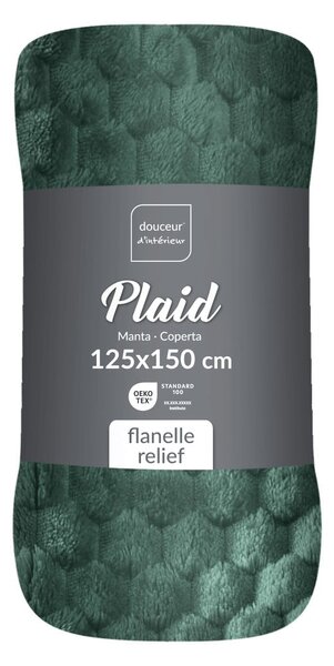 Zelena deka od mikroflanela 125x150 cm Mini Frosty – douceur d'intérieur