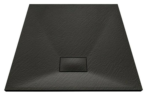 Sanotechnik Tuš kada (D x Š: 80 x 80 cm, Plastika, Crna)