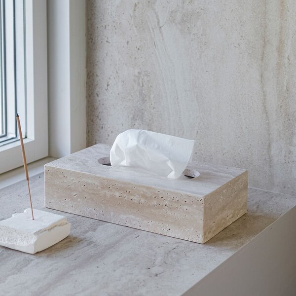 Kamena kutija za maramice Travertine – Mette Ditmer Denmark