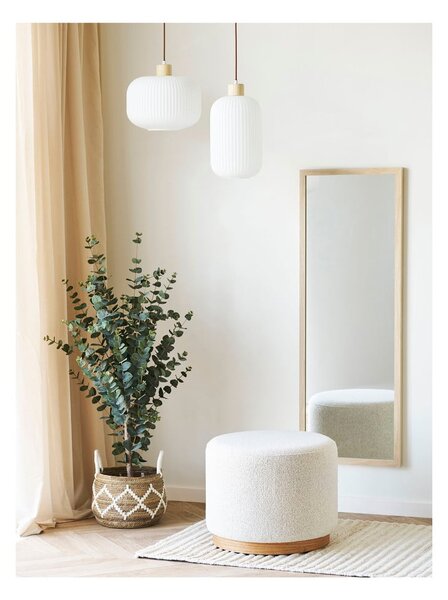 Bež tabure od bouclé tkanine Daisy – House Nordic