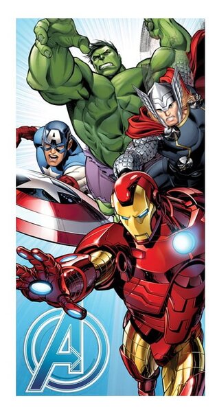 Pamučan dječji ručnik 70x140 cm Avengers "Light Blue" – Jerry Fabrics