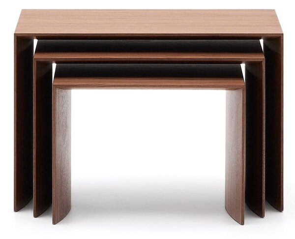Pomoćni stolići u setu 3 kom u dekoru oraha 40x60 cm Litto – Kave Home