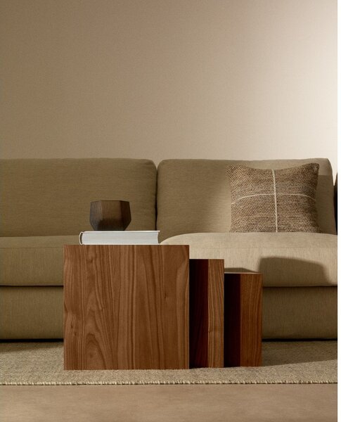Pomoćni stolići u setu 3 kom u dekoru oraha 40x60 cm Litto – Kave Home