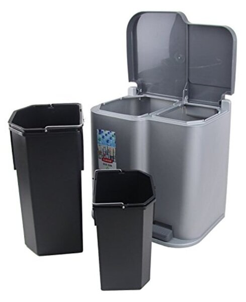 Siva kanta za smeće s pedalom Curver Duo, 21 l