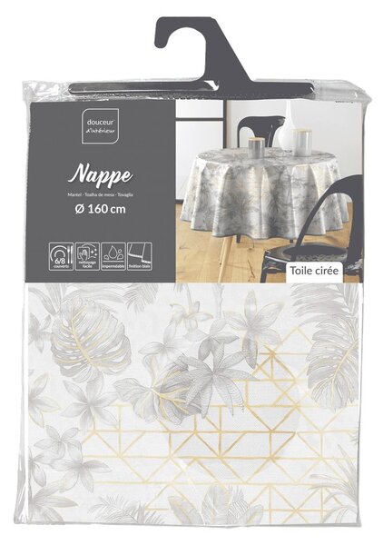 Perivi stolnjak ø 160 cm Coconut – douceur d'intérieur