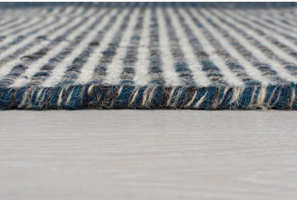 Plava vunena staza Flair Rugs Anu, 60 x 200 cm