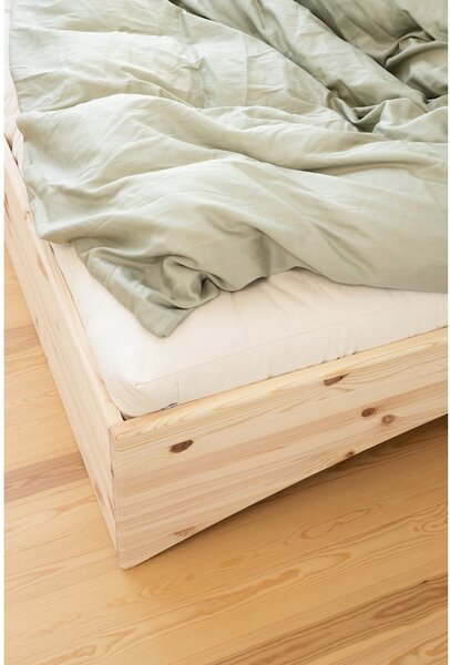 Bračni krevet od masivnog bora bez uzglavlja 140x200 cm u prirodnoj boji Orbit – Karup Design