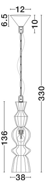 BREENA VISILICA CRNA E27 12W IP20 NL9586660