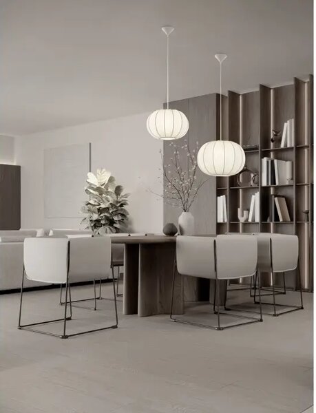 DELINA 40 VISILICA BIJELA TKANINA E27 1X12W IP20 NL9586669