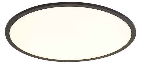 Pametna LED ploča crna 60 cm uklj. LED prigušivanje do toplog svjetla s daljinskim upravljačem - Knob