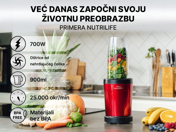 Ekstraktor hranjivih sastojaka Nutrilife Primera crveni
