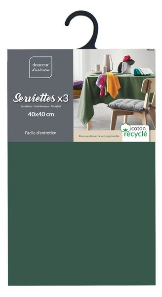 Ubrusi u setu 3 kom 40x40 cm Mistral – douceur d'intérieur