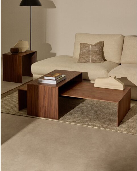 Pomoćni stol u dekoru oraha 40x55 cm Litto – Kave Home