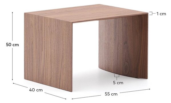 Pomoćni stol u dekoru oraha 40x55 cm Litto – Kave Home