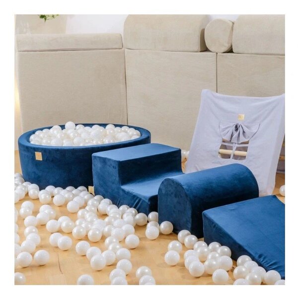 Ružičasti baršunasti set mekanih igrački od pjene 4 kom visina 30 cm 225x90 cm Montessori – Meowbaby
