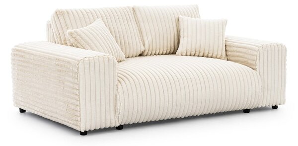 Krem sofa od samta 178 cm Justin – Ropez