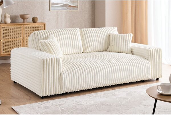 Krem sofa od samta 178 cm Justin – Ropez
