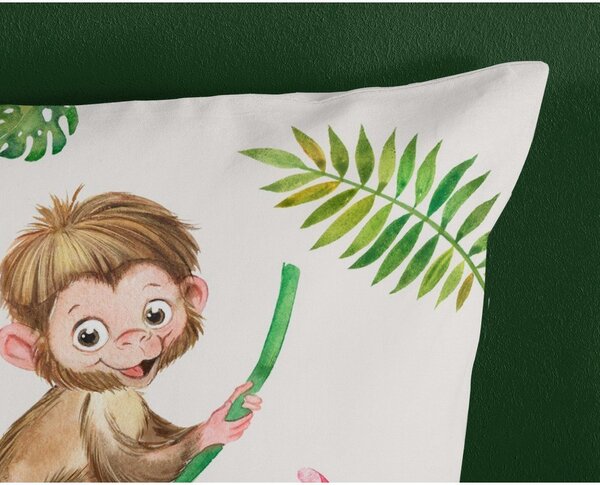 Zelena/bež pamučna dječja posteljina za krevet za jednu osobu 140x200 cm Play – Good Morning