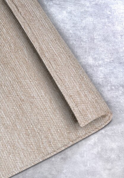 Bež ručno rađen tepih od mješavine vune 190x280 cm Pradesh Linen White – Elle Decoration