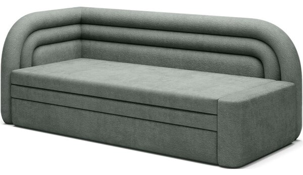 Zelena sklopiva/s prostorom za odlaganje sofa od šenila s lijevim kutom 223 cm Fabillo – ELTAP
