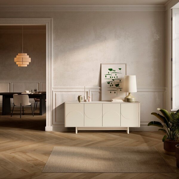 Krem komoda 180x75x40 cm Solei – MOME