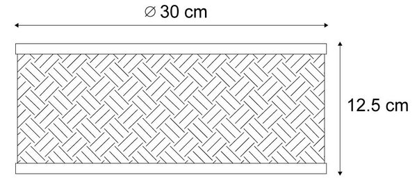 Orijentalna bambusova stropna svjetiljka prirodna 30cm - Tremmo