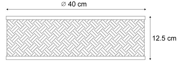 Orijentalna bambusova stropna svjetiljka prirodna 40cm - Tremmo