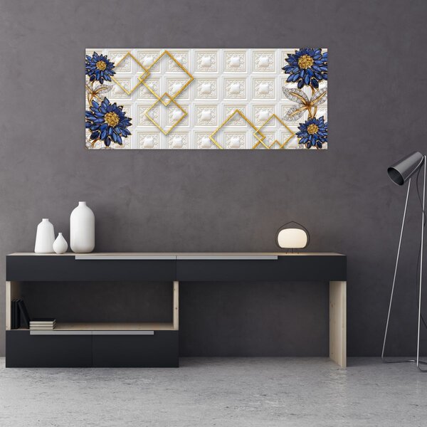 Slika - Dijamantni cvjetovi (120x50 cm)