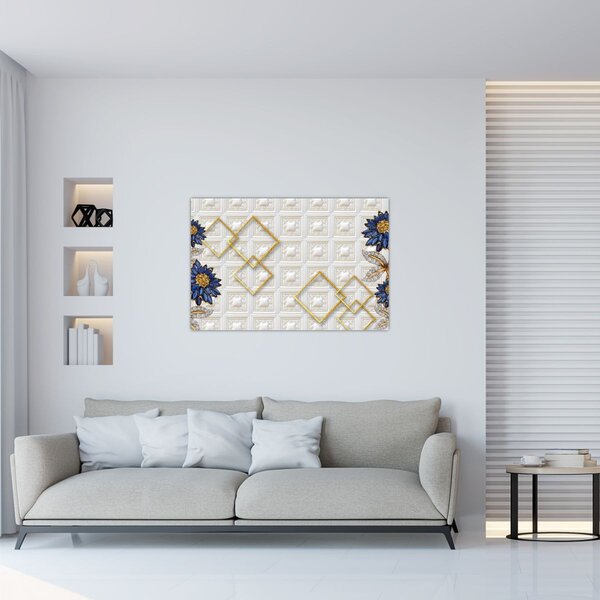 Slika - Dijamantni cvjetovi (90x60 cm)