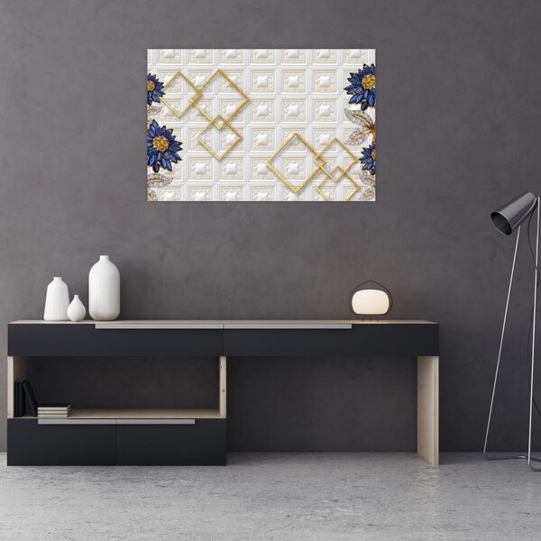 Slika - Dijamantni cvjetovi (90x60 cm)
