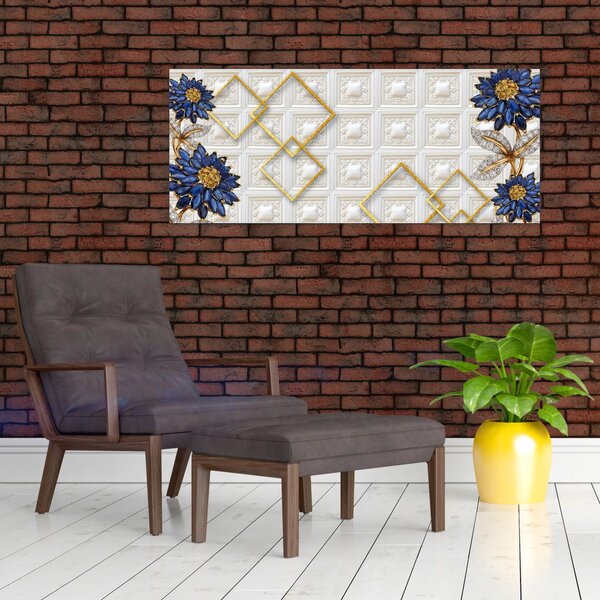 Slika - Dijamantni cvjetovi (120x50 cm)