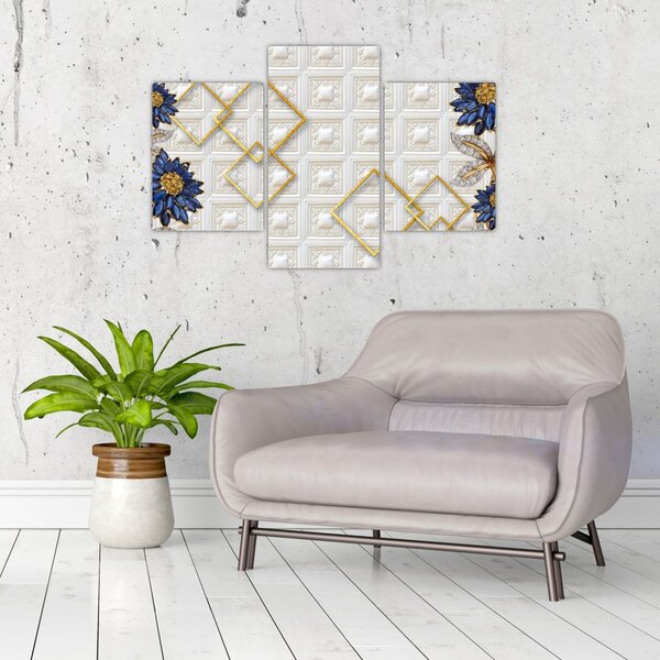 Slika - Dijamantni cvjetovi (90x60 cm)