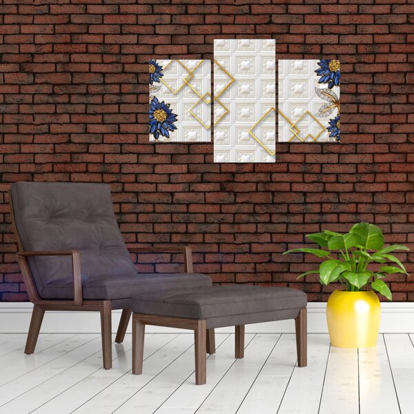 Slika - Dijamantni cvjetovi (90x60 cm)