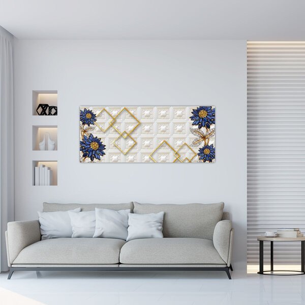 Slika - Dijamantni cvjetovi (120x50 cm)