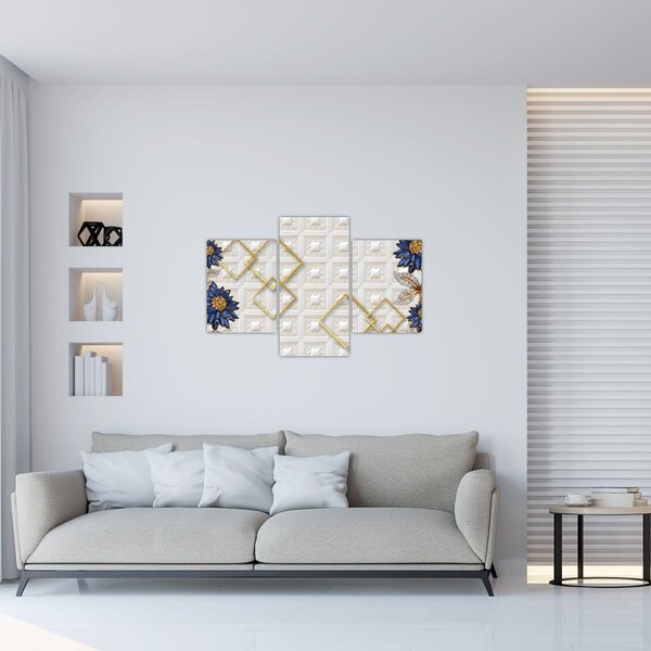 Slika - Dijamantni cvjetovi (90x60 cm)