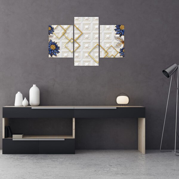 Slika - Dijamantni cvjetovi (90x60 cm)