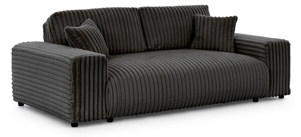 Tamno siva sofa od samta 213 cm Justin – Ropez