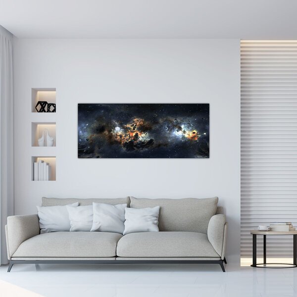 Slika - Svemir s maglicom (120x50 cm)