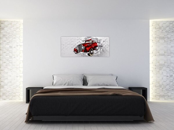 Slika - crveni auto (120x50 cm)