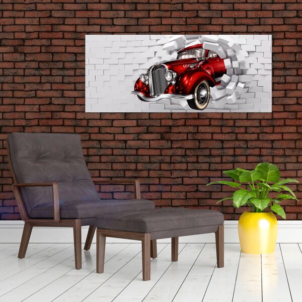 Slika - crveni auto (120x50 cm)