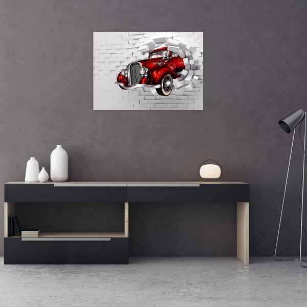 Slika - crveni auto (70x50 cm)