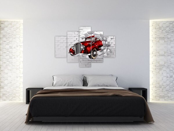 Slika - crveni auto (150x105 cm)