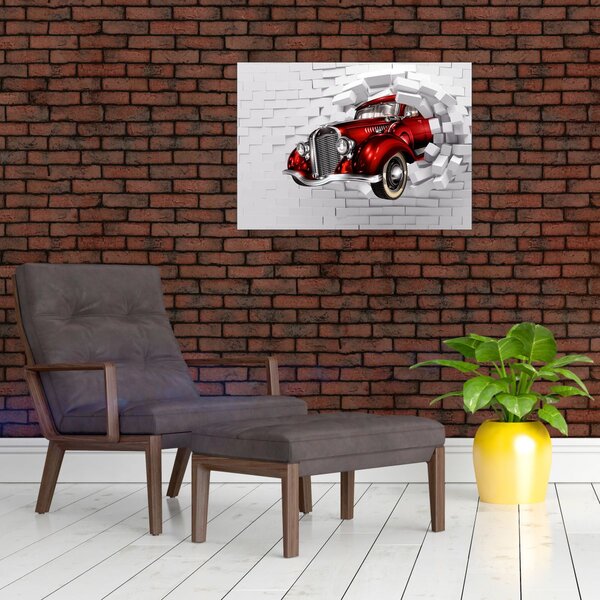 Slika - crveni auto (70x50 cm)