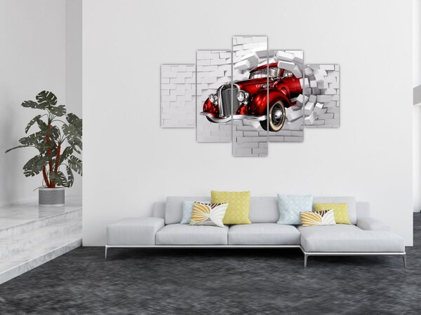 Slika - crveni auto (150x105 cm)