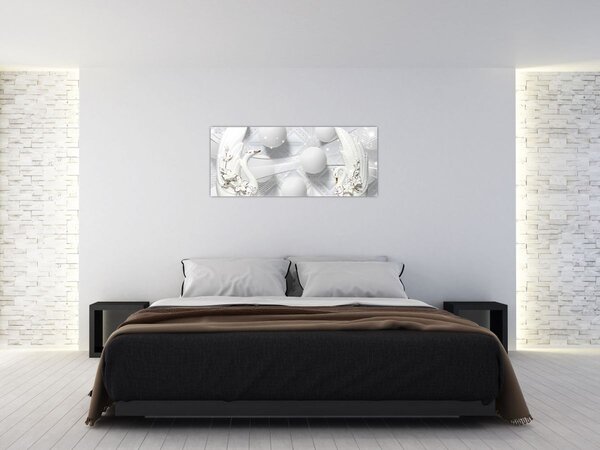 Slika - Zlatni labud na vodi (120x50 cm)