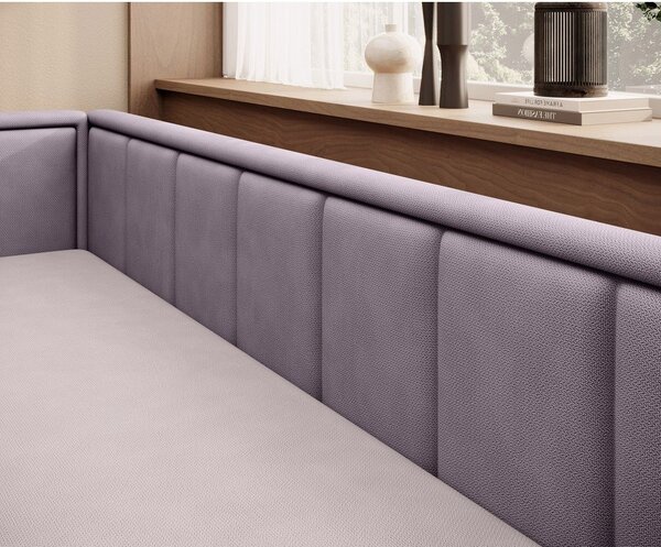 Ružičasta sklopiva/s prostorom za odlaganje sofa od šenila 214 cm Fulgeo – ELTAP
