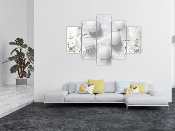Slika - Zlatni labud na vodi (150x105 cm)