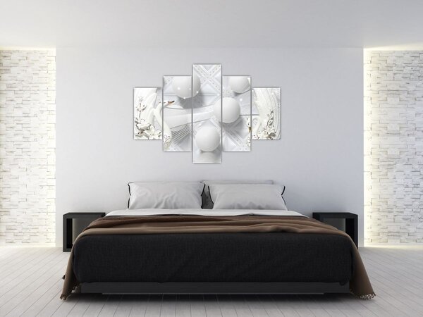 Slika - Zlatni labud na vodi (150x105 cm)