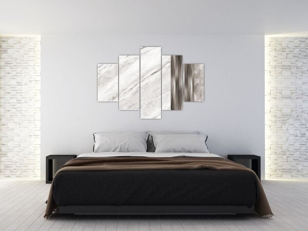 Slika - Mramor sa srebrnim linijama (150x105 cm)